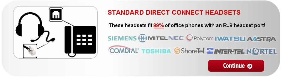Standard Direct Connect RJ Headsets